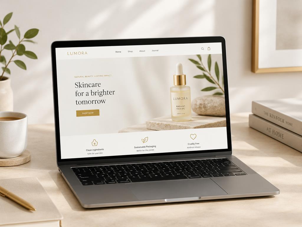 Webseite für eine Naturkosmetik-Marke